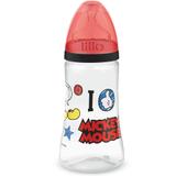 Mamadeira Transparente - 300Ml - Disney - Mickey Mouse - Preta - Lillo