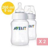 Mamadeiras Clássicas Airflex 260ml Pack Duplo - Philips Avent (2 unid)