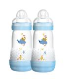 Mamadeiras Easy Start Dupla 260ml (2 + meses) Azul - MAM