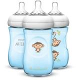 Mamadeiras Pétala 3 Unidades 260ml Macaquinhos 1m+ Avent