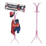 Mancebo Cabideiro de Ferro para Roupas 8 Ganchos Rosa - Art house