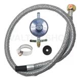 Mangueira Flexível Fogão Cooktop Gás + Regulador + Braçadeira 1m - Nitril