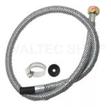Mangueira Flexível Fogão Cooktop Gás + Vedação + Braçadeira 1m - Nitril
