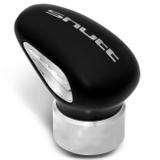 Manopla Câmbio Bola Esportiva Tuning Shark G1 Alumínio Preto Com Prata Shutt Universal