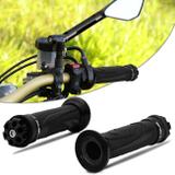 Manopla Guidão Esportiva Antiderrapante Moto Universal Tipo Rizoma Júpiter Preta Par - St