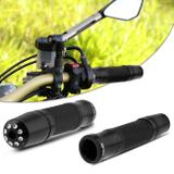 Manopla Guidão Esportiva Antiderrapante Moto Universal Tipo Rizoma Preto com Peso de Guidão Par - St