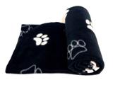 Manta Pet Cobertor Em Soft Preto Tamanho G Para Cães E Gatos - Nica pet