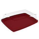 Manteigueira De Plástico Cozy 4,8X15,5Cm Vermelha - Coza
