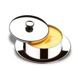Manteigueira Redonda com Pires Atina 130 g Inox - Brinox