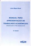 Manual para apresentacao de trabalhos academicos... - Salles editora