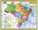 Mapa Escolar Brasil Politico Dobrado 87X114 Unidade DCL