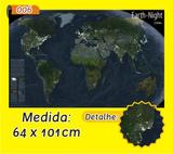 Mapa Mundi em Painel de Lona - Modelo 6 - Micro oficina
