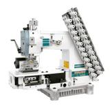Maquina 12 agulhas ponto corrente com catraca cilindrica siruba vc008-12064p - bivolt