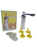 Máquina de biscoito manual alumínio c/ 20 moldes/ 04 bicos - Bazar wu