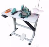 Máquina de Costura Overlock Semi-Industrial c/ Mesa e Motor Acoplado, Ponto Corrente, 1 Agulha, 3 Fios, Transp. Simples, Lubrif. Manual, GN1-6D - Diversas