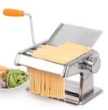 Máquina de Macarrão Massa Caseira Pastel Profissional Inox com Manivela 3 Tipos - Compre na net