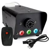 Máquina Fumaça 600w 3 Leds Iluminação RGB Controle Remoto - Luatek