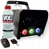Máquina Fumaça 600W Iluminação Led RGB Controle + Líquido - Atco