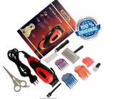 Maquina Tosa WAIKIL Kit Caes Gatos Cachorro 110v Pentes tesoura kit