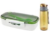 Marmita com Colher verde c/ Garrafa amarelo Jacki Design