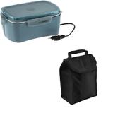 Marmita Elétrica Cinza 1,2L Bivolt + Cooler Preto 4,2L - Soprano