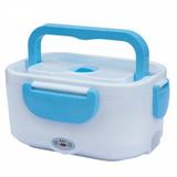 Marmita Elétrica Lunch Box Lancheira com Divisórias e Talher Bivolt Azul - Dc importação