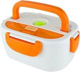 Marmita Elétrica Lunch Box Lancheira com Divisórias e Talher Bivolt Laranja - Dc importação
