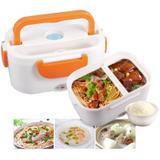 Marmita Elétrica Lunch Box Lancheira com Divisórias Talher Bivolt Cores Variadas