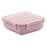 Marmita Hermética Com Divisória 580ml - Rosa - Ou