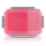 Marmita pote fitness para alimentação refeição lanche com 3 compartimentos microondas jacki design