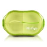 Marmita pote fitness para alimento refeição dieta com garfo e 3 compartimentos 750ml jacki design v