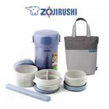MARMITA TÉRMICA ZOJIRUSHI SLNC09 AA BLUE 840ml COM 3 POTES