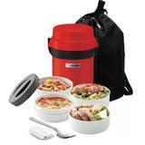 Marmita Térmica Zojirushi Vermelha SLJAF14 RU APPLE RED 1,18ml COM 4 POTES