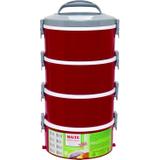 Marmiteira Térmica 4 Compartimentos 6l Vianda Malta Vermelho