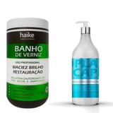 Mascara Banho De Verniz e Bioplastia Reconstrução Haike500ml - Haike profissional