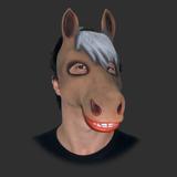 Máscara Cavalo Fantasia Carnaval Cosplay Látex Spook