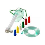 Máscara de Oxigênio Venturi MD, Tubo Corrugado, 6 diluidores, Tubo de O2 - Adulto