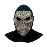 Máscara De Terror Caveira Prata Acessório Carnaval Fantasia - Cromus