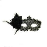 Máscara Delicadeza Preto/Branco Acessório Carnaval Fantasia - Cromus
