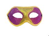 Máscara para Baile Carnaval Modelo Unissex Dourada / Lilás - Portexx