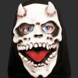 Máscara Terror Spook Látex Capuz - Caveira c/ Chifre