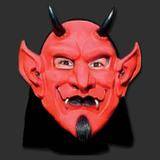 Máscara Terror Spook Látex Capuz - Diabo Capeta Sorriso