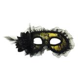 Máscara Veneziana Gala Preto - Cromus - Carnaval
