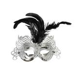 Máscara Veneziana Primor Prata - Cromus - Carnaval