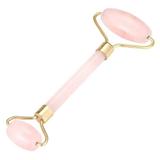 Massageador Facial Gua Sha Pedra Natural Quartzo Rosa - Jade