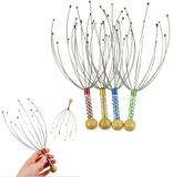 Massageador manual de cabeca 12 pontas com cabo de aluminio - Blessed