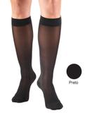 Meia 3/4 Média Compressão Fechada Preta (20-30 mmHg) AD Legline - Venosan