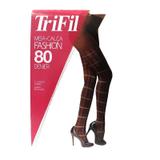Meia calça xadrez fio 80 w06705 - trifil - marrom