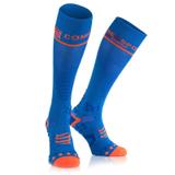 Meia de Compressão Cano Alto -Full Socks V2.1 Azul 4L - Compressport