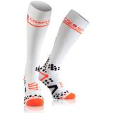 Meia de compressao compressport v2.1 cano alto full socks branca